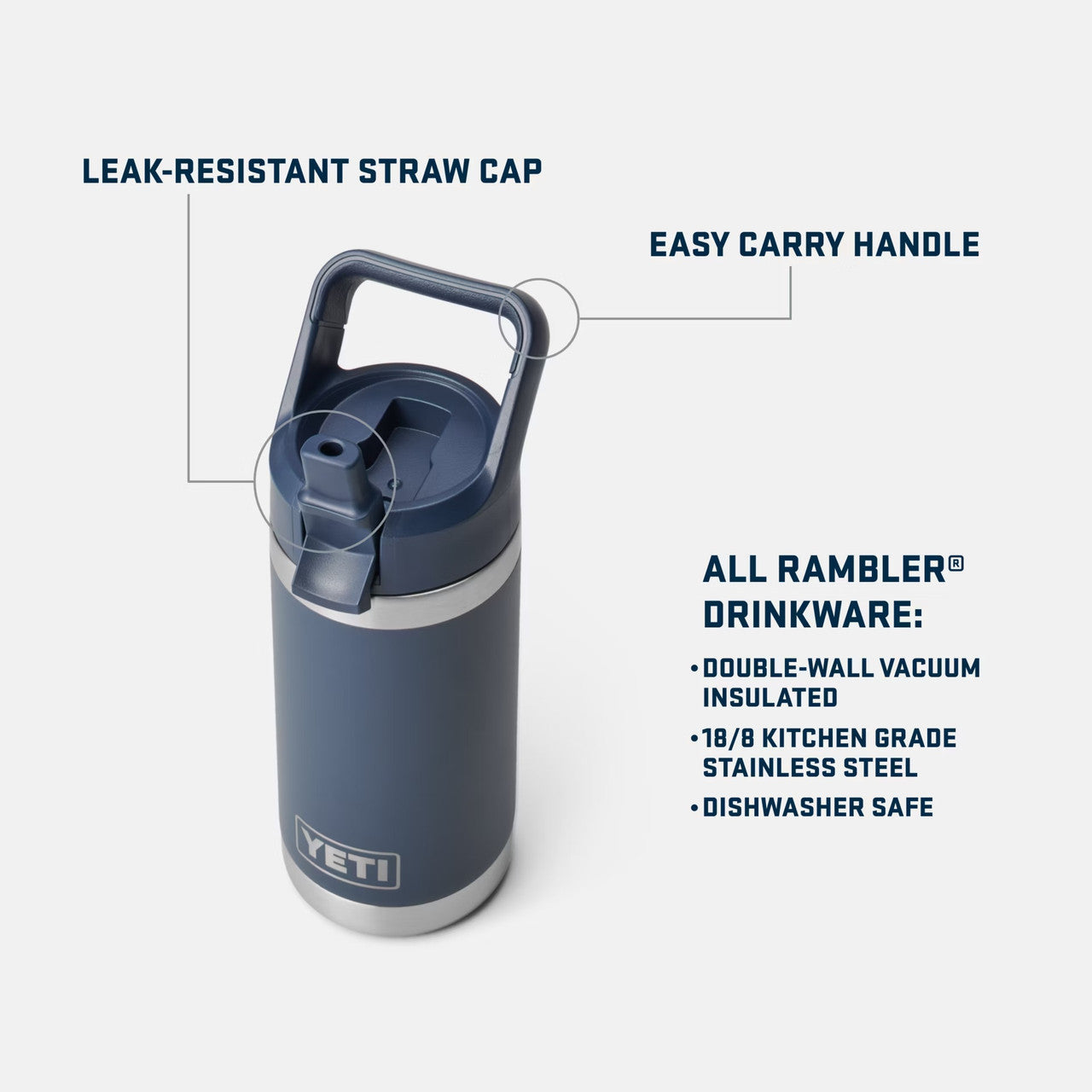 YETI Rambler Jr. 12 oz. Kids Straw Water Bottle