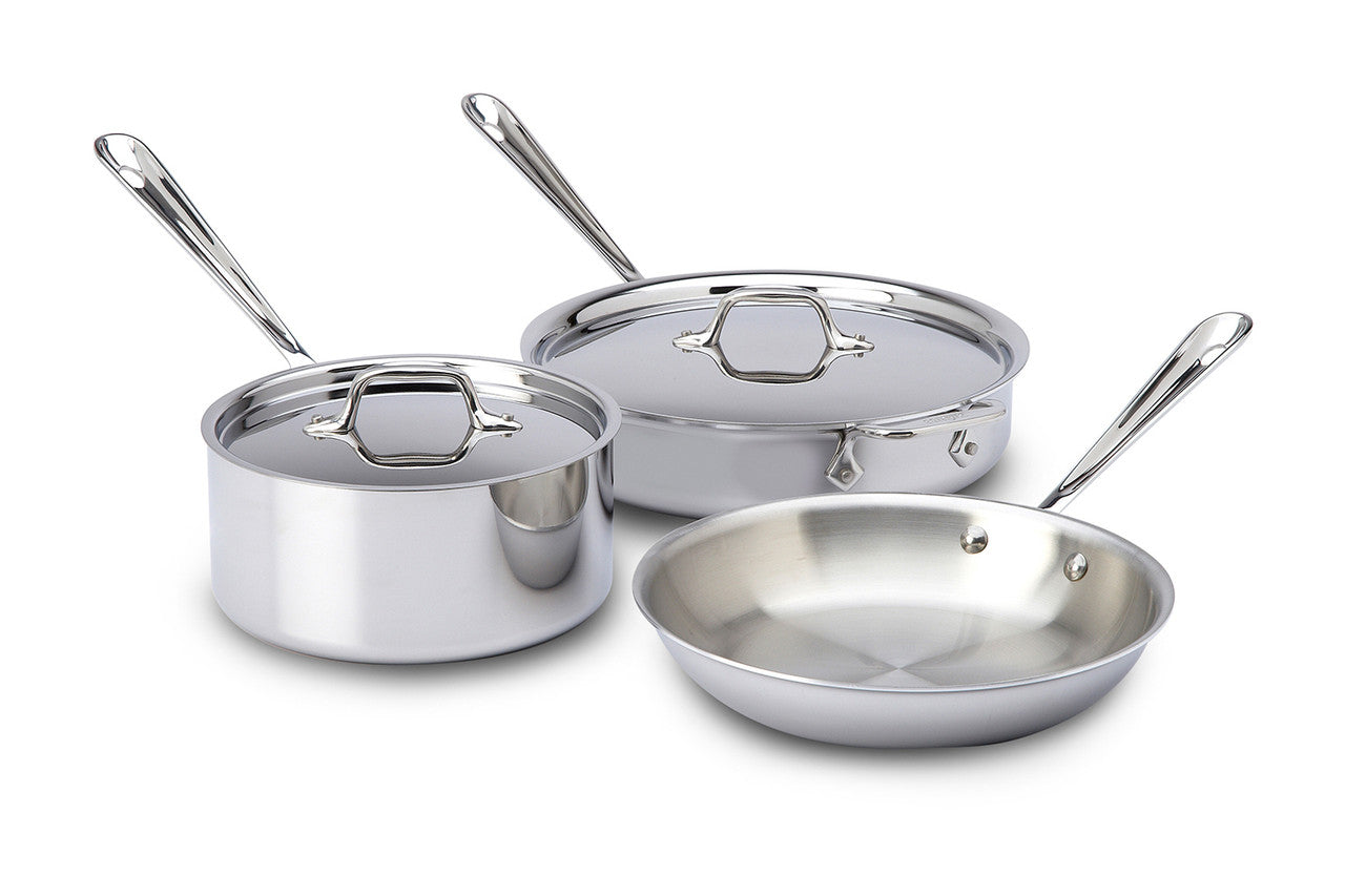 All-Clad d3 Stainless 5-Piece Starter Cookware Set
