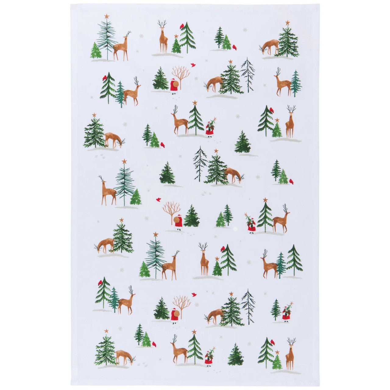 Now Designs Printed Dish Towel - Santa's Reindeer