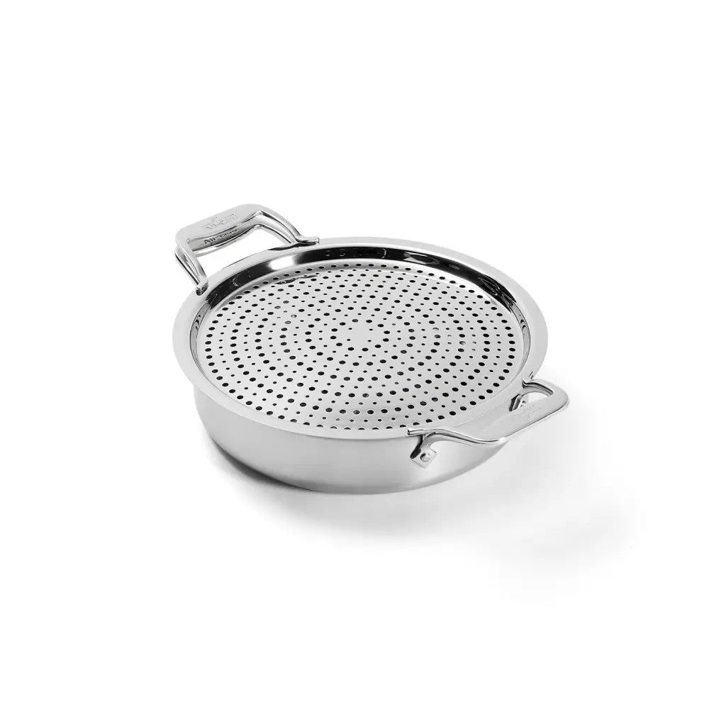 All-Clad D5 4 Quart Sauteuse with Lid and Strain & Splatter Guard