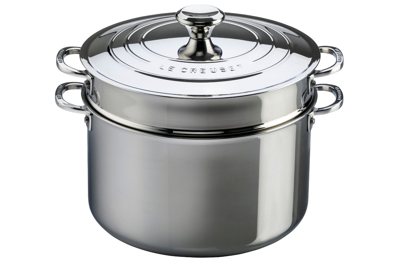 Le Creuset Premium Stainless Steel 9 Quart Stock Pot with Lid and Insert