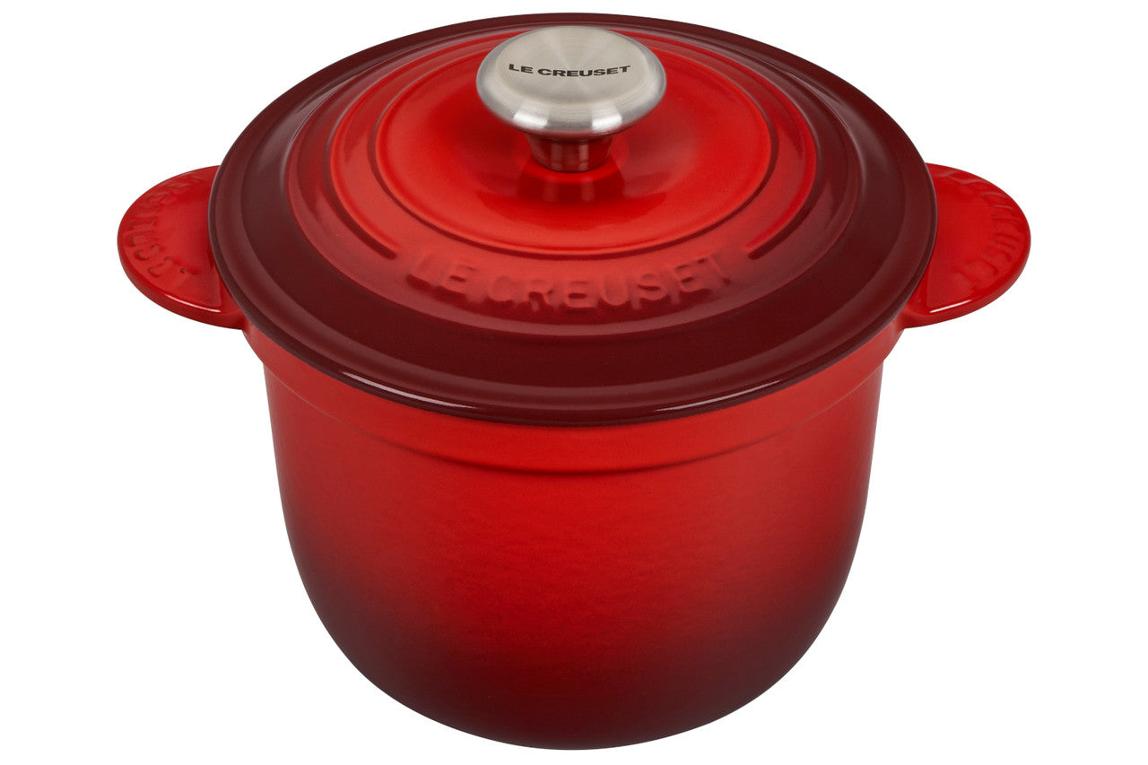 Le Creuset Cast Iron 2.25 qt. Rice Pot & Stoneware Insert - Cerise