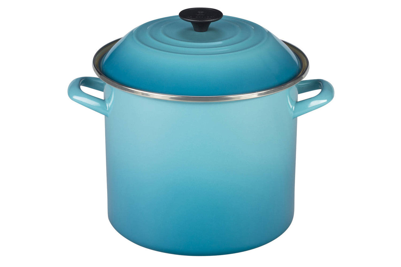Le Creuset Enamel on Steel Stockpots with Phenolic Knobs - Caribbean