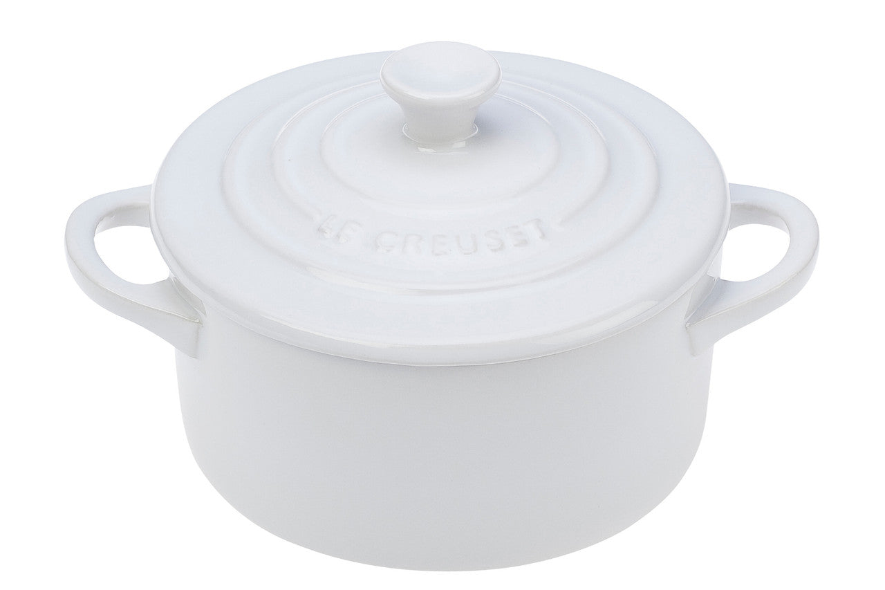Le Creuset Stoneware Mini Round Cocotte - White