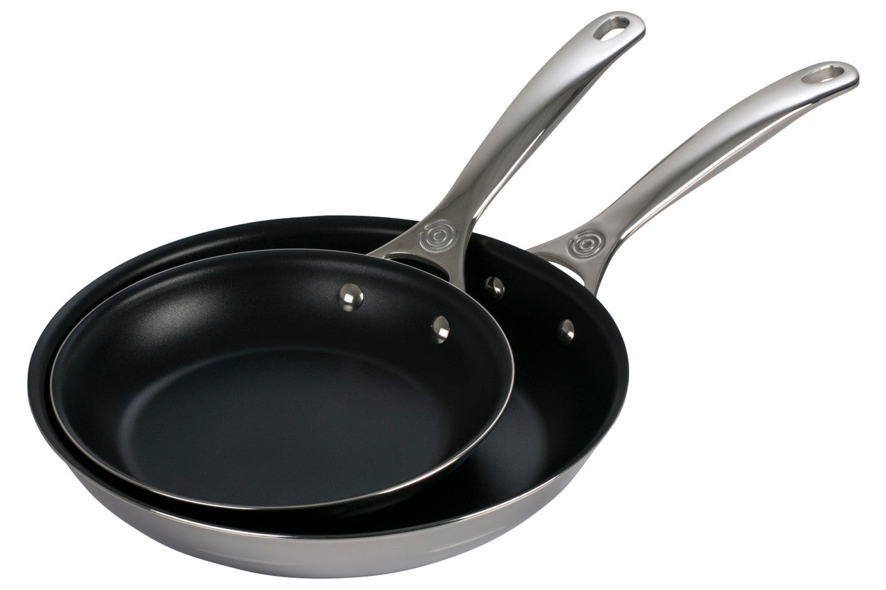 Le Creuset Premium Stainless Steel Nonstick 2-Piece Fry Pan Set