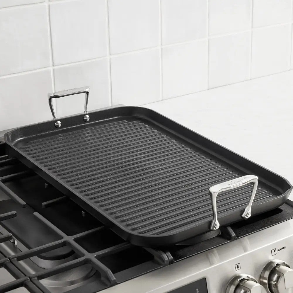 All-Clad HA1 Expert Nonstick Double Burner Grill Pan - 13” x 20”