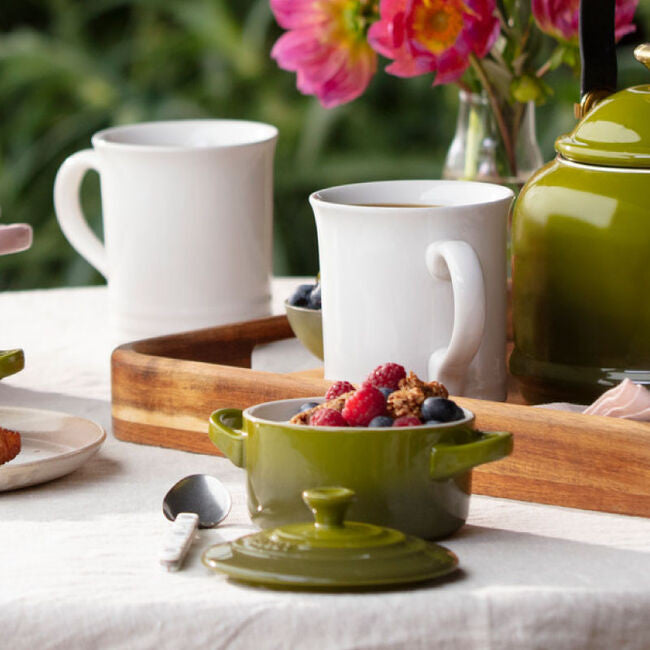 Le Creuset Stoneware Mini Round Cocotte - Olive