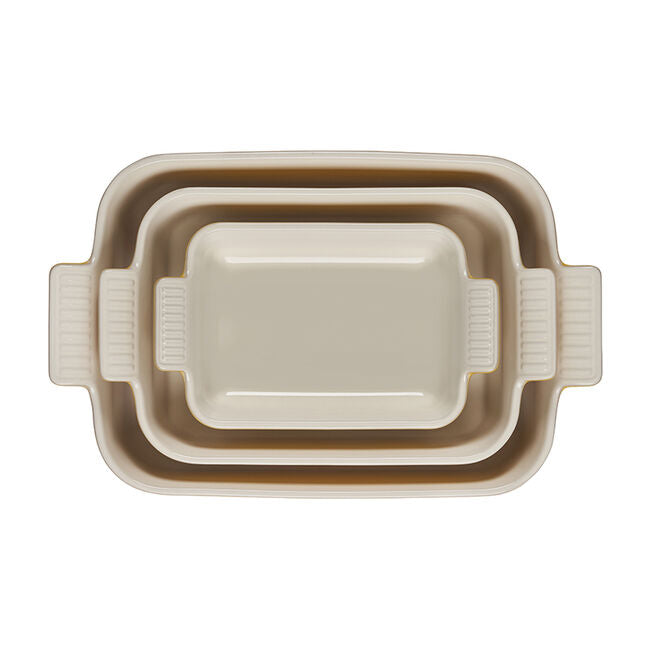 Le Creuset Heritage 3 Piece Rectangular Baking Dish Set - Nectar