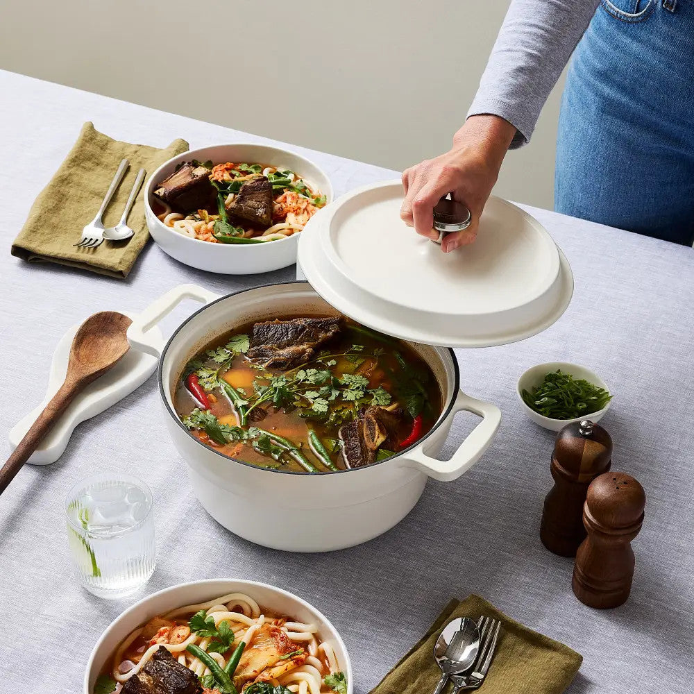 All-Clad Stainless Steel 5 Quart 6-in-1 Digital Slow Cooker with Removable Cast Iron Pot