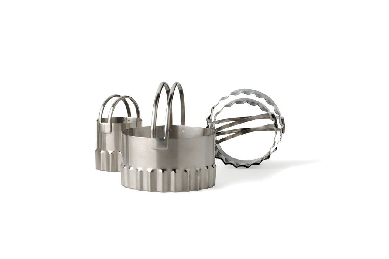 RSVP Endurance Round Rippled Biscuit Cutters - Set of 4
