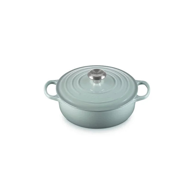 Le Creuset Signature Cast Iron 3.5 qt. Round Wide Oven -  Sea Salt