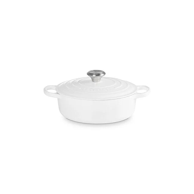 Le Creuset Signature Cast Iron 3.5 qt. Round Wide Oven -  White