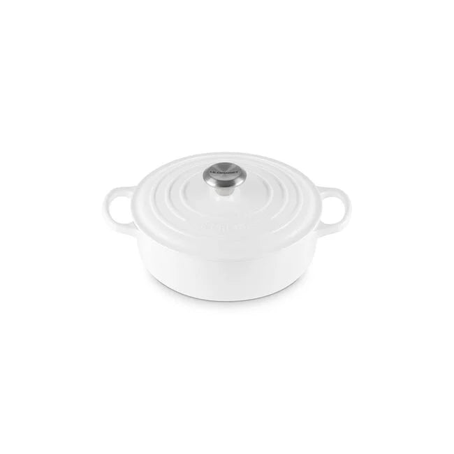 Le Creuset Signature Cast Iron 3.5 qt. Round Wide Oven -  White