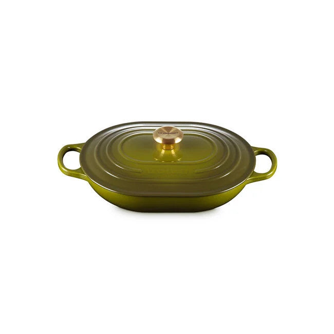 Le Creuset Enameled Cast Iron 3.75 qt. Covered Oval Casserole - Olive
