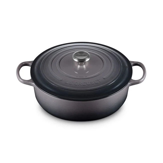 Le Creuset Signature Cast Iron 6.75 qt. Round Wide Oven - Oyster