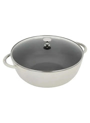 Staub Grande Dutch Oven 7.4 Qt with Glass Lid - White Truffle