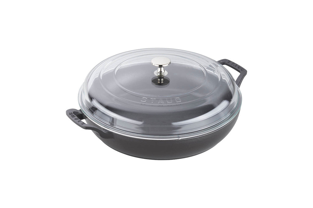 Staub Cast Iron 3.5 Quart Braisers with Glass Lid