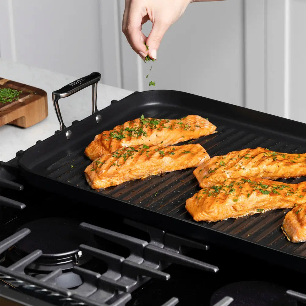All-Clad HA1 Expert Nonstick Double Burner Grill Pan - 13” x 20”