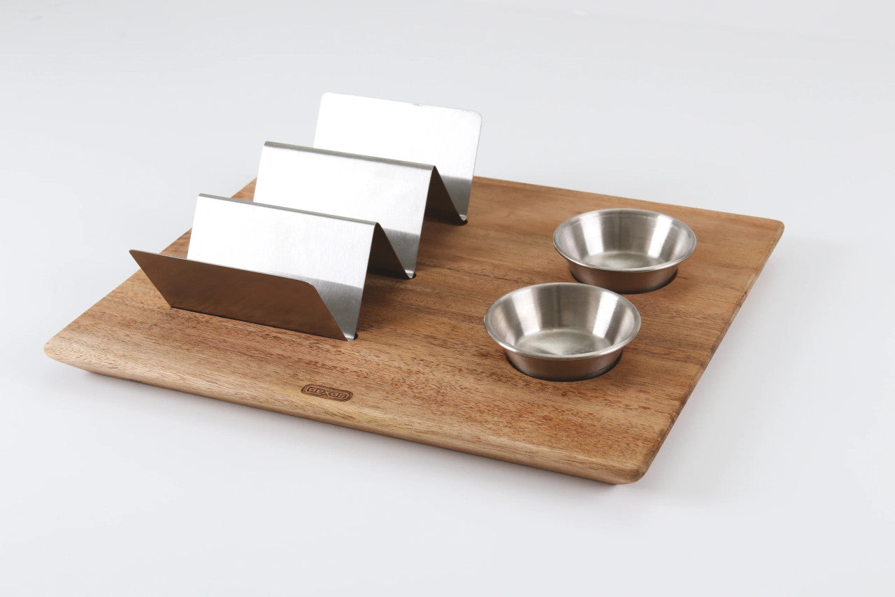 Dexas Taco Board with Cups