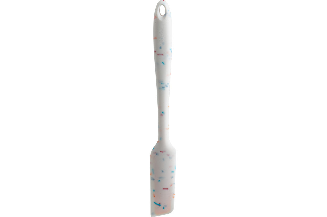 Trudeau 11 Inch Silicone Jar Spatula White Confetti