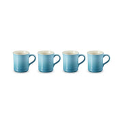 Le Creuset Stoneware Classic Set of (4) Coffee Mugs - Caribbean