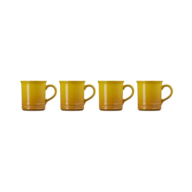 Le Creuset Stoneware Classic Set of (4) Coffee Mugs - Nectar