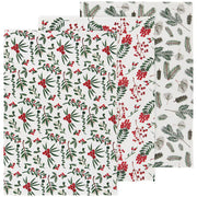Now Designs Winterberry Bakers Flour Sack Dish Towels - Set of 3